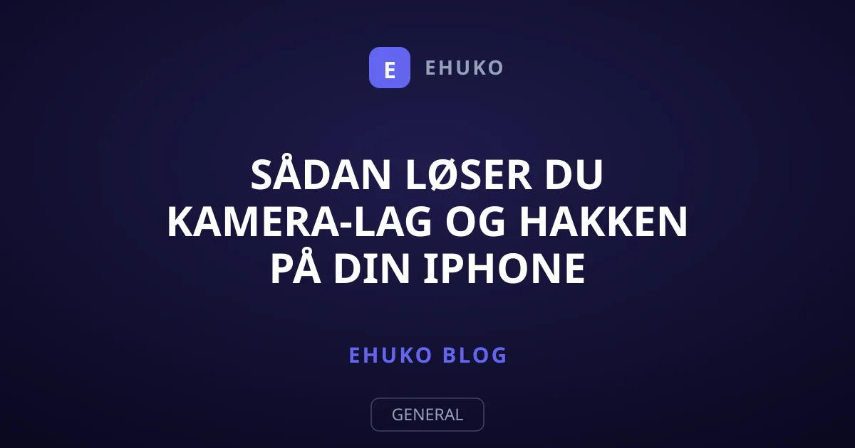 Sådan løser du kamera-lag og hakken på din iPhone
